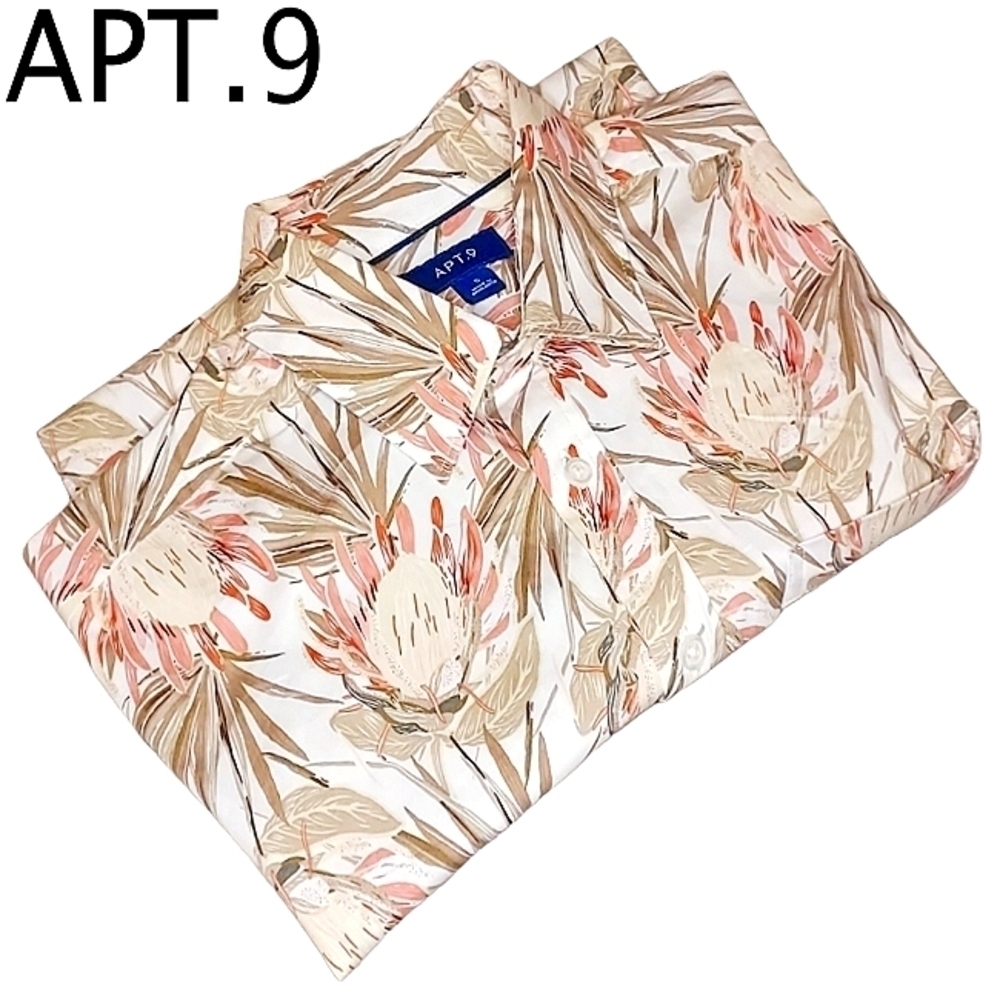 Apt .9 Mens New Button Down Short Sleeve Collared Top